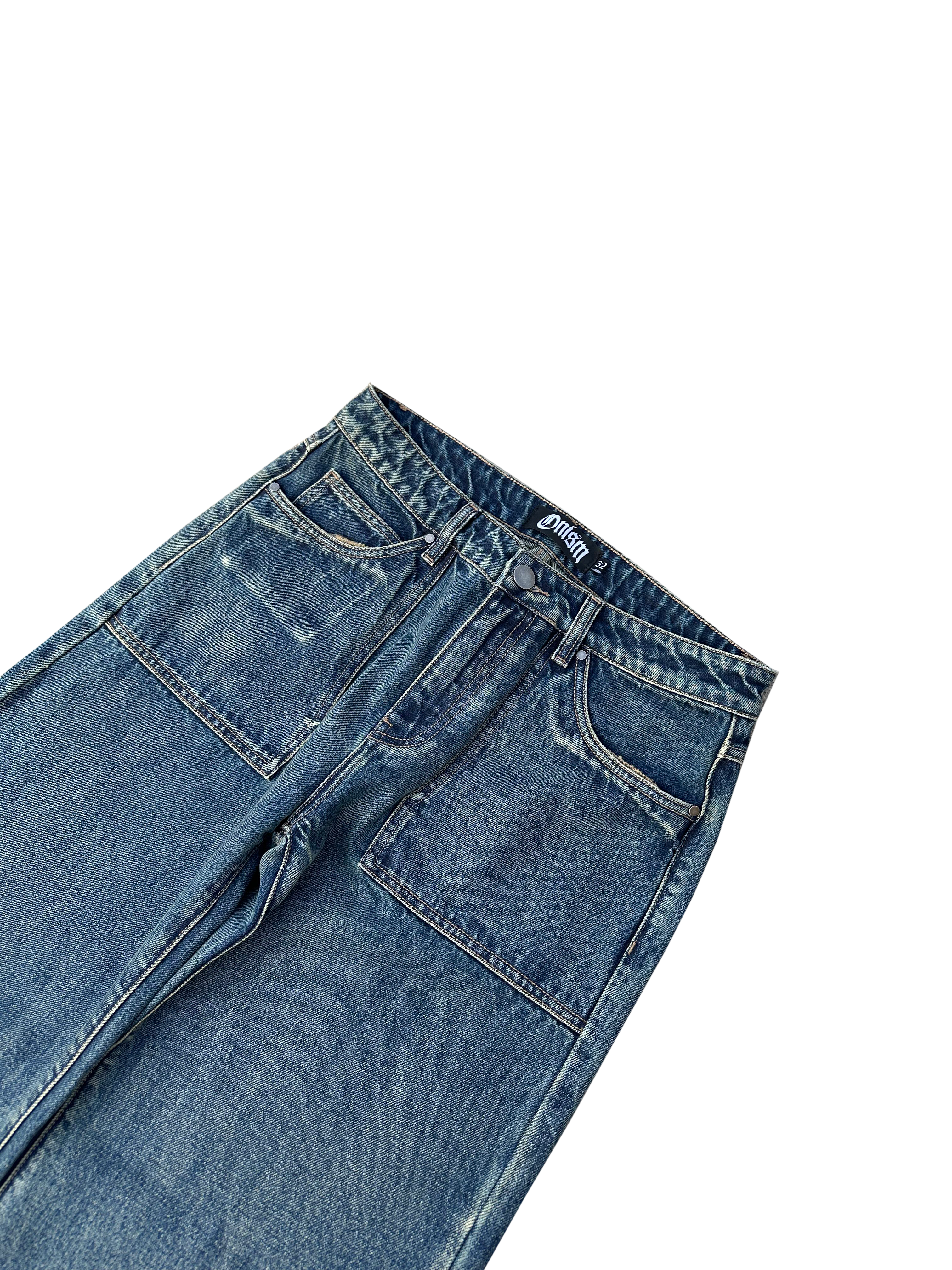 ACID WASH FLARED DENIM